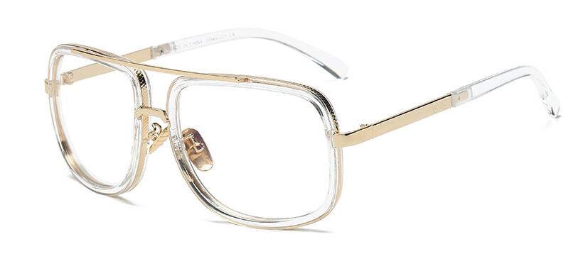 Gold Metal Frame Woman and Man Unisex Sunglasses