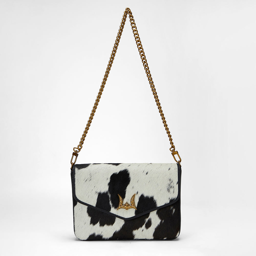Loyal West LW ON THE GO MEDIUM CHAIN BAG IN COWHIDE AND CALFSKIN
