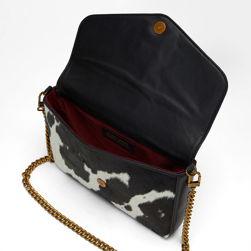 Loyal West LW ON THE GO MEDIUM CHAIN BAG IN COWHIDE AND CALFSKIN