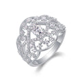Sier Moissanite Luxury Inlaid Ring