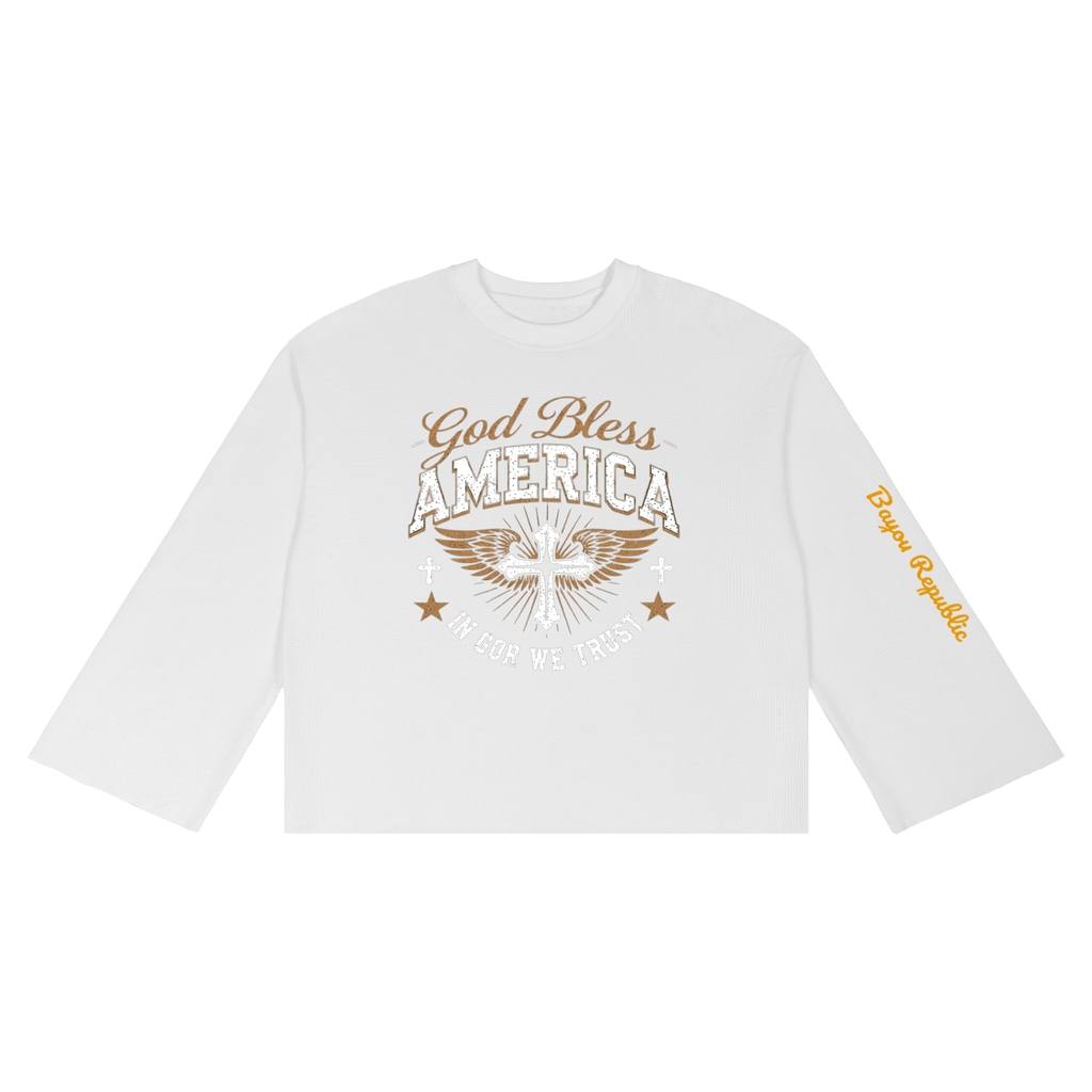 Unisex Waffle Raw Edge T-Shirt
