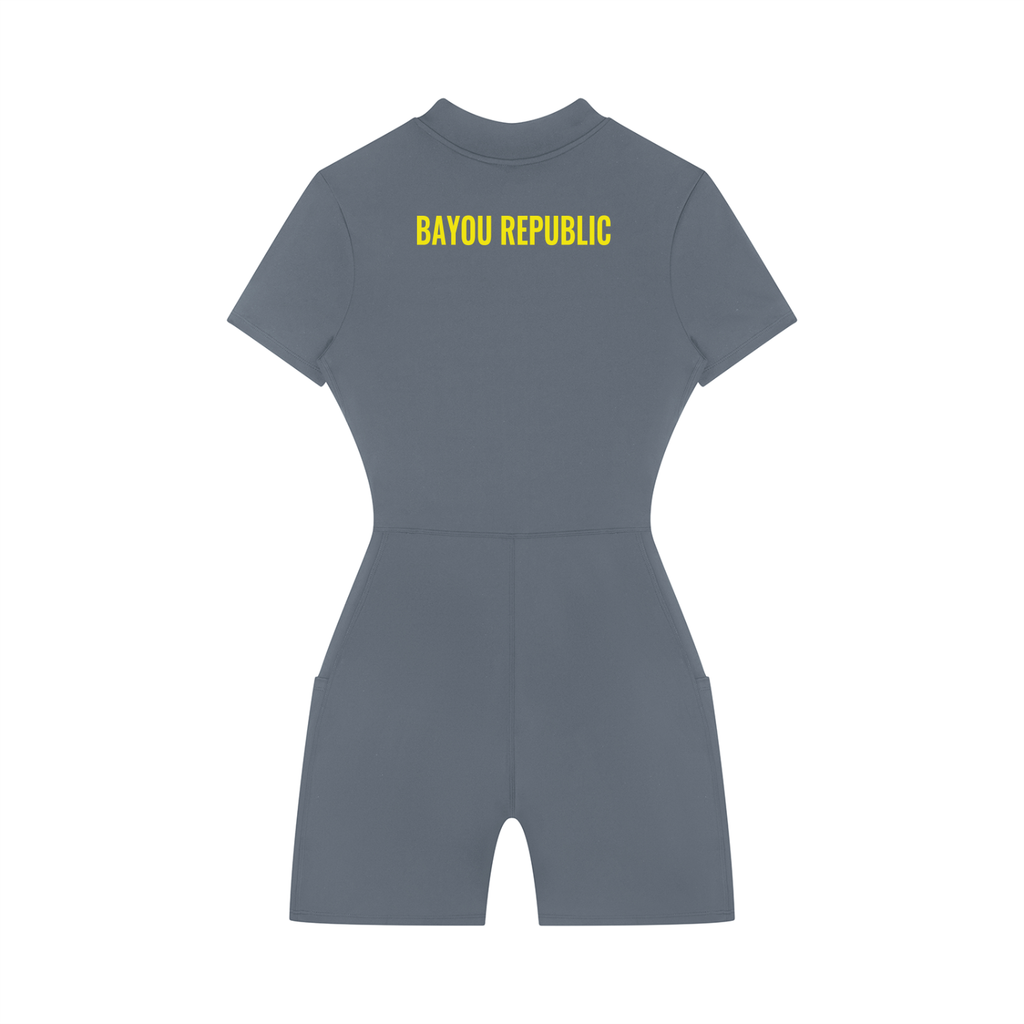 Women's Quarter-Zip Short Sleeve Romper