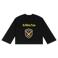 Military Prayer Unisex Waffle Raw Edge T-Shirt