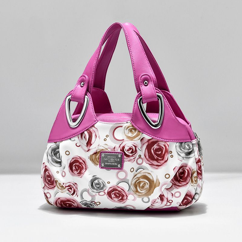 Flower Design Top-handle Ladies Purse