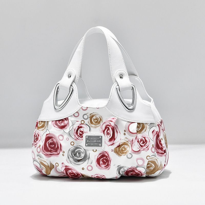 Flower Design Top-handle Ladies Purse