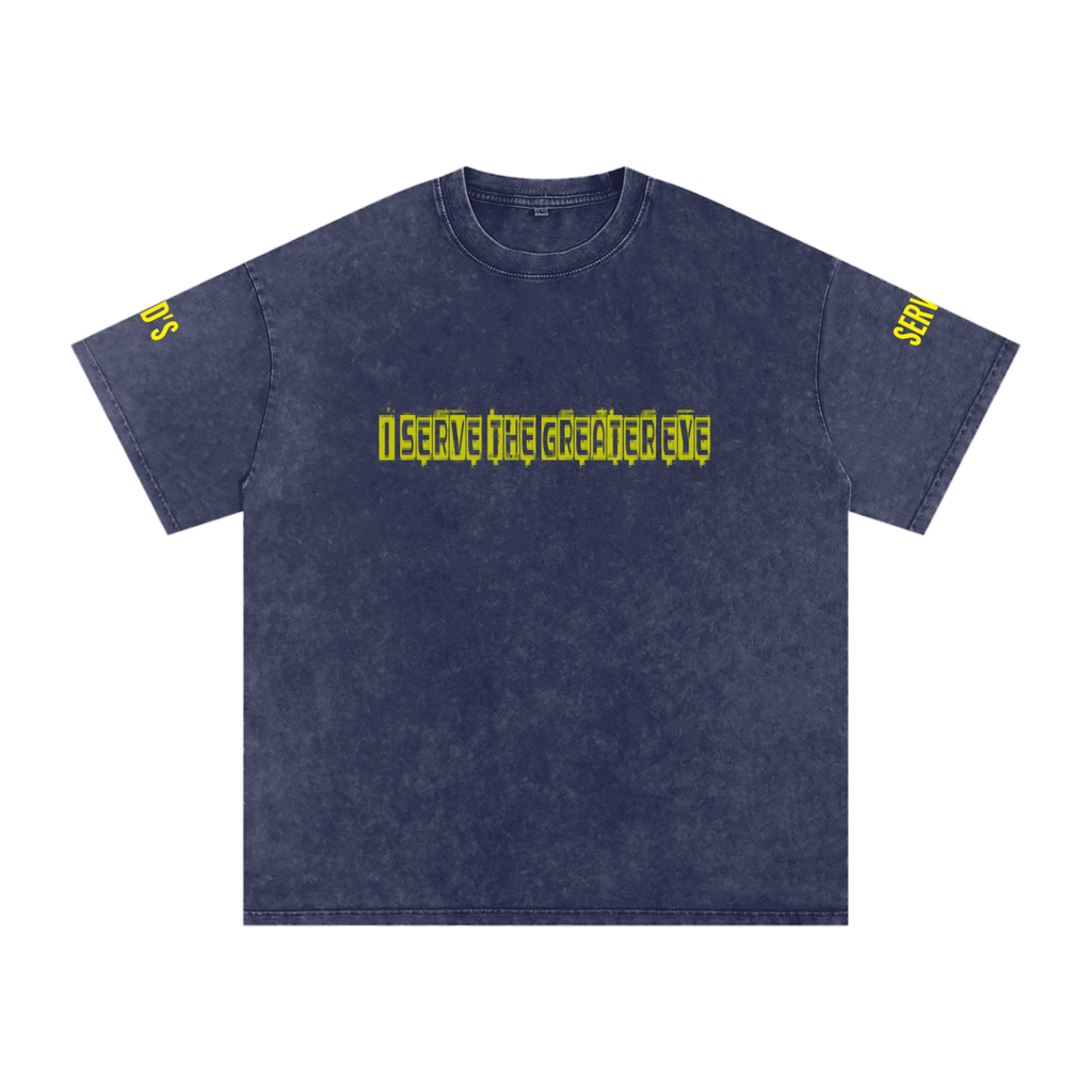 Snow Washed Oversized Cotton T-Shirt
