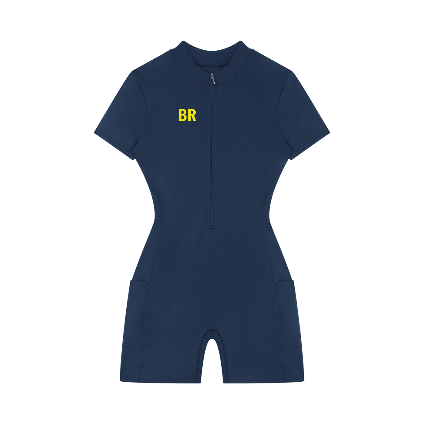 Women's Quarter-Zip Short Sleeve Romper