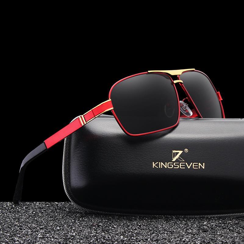 Luxury Men Business Classic Metal Frame/ Polarized Glasses on Sunglasses With UV400 Protection