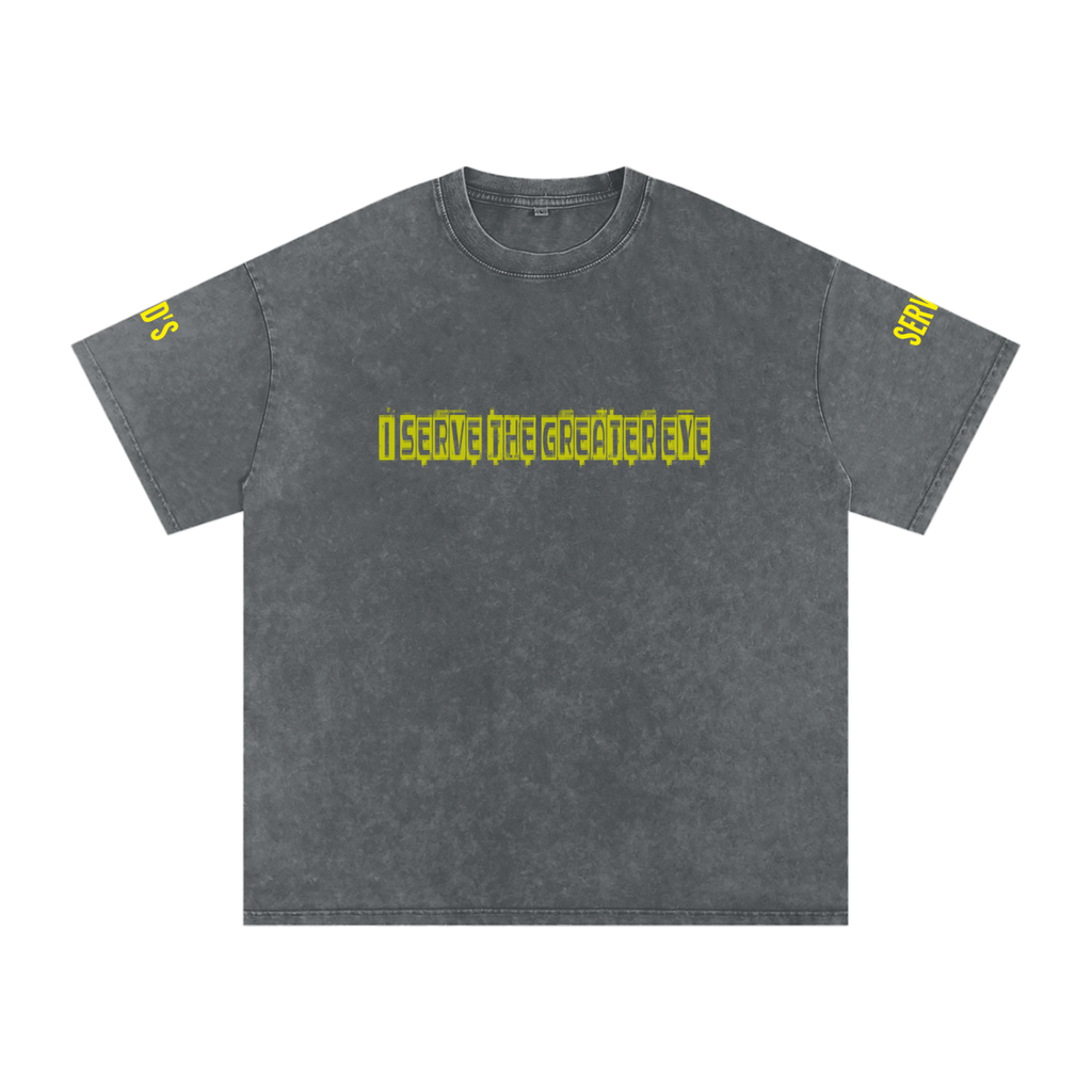Snow Washed Oversized Cotton T-Shirt