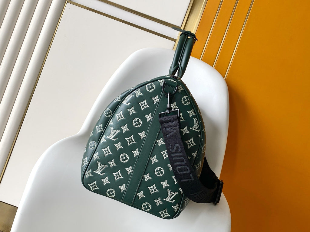 LV Top Grain Leather Travel Bag