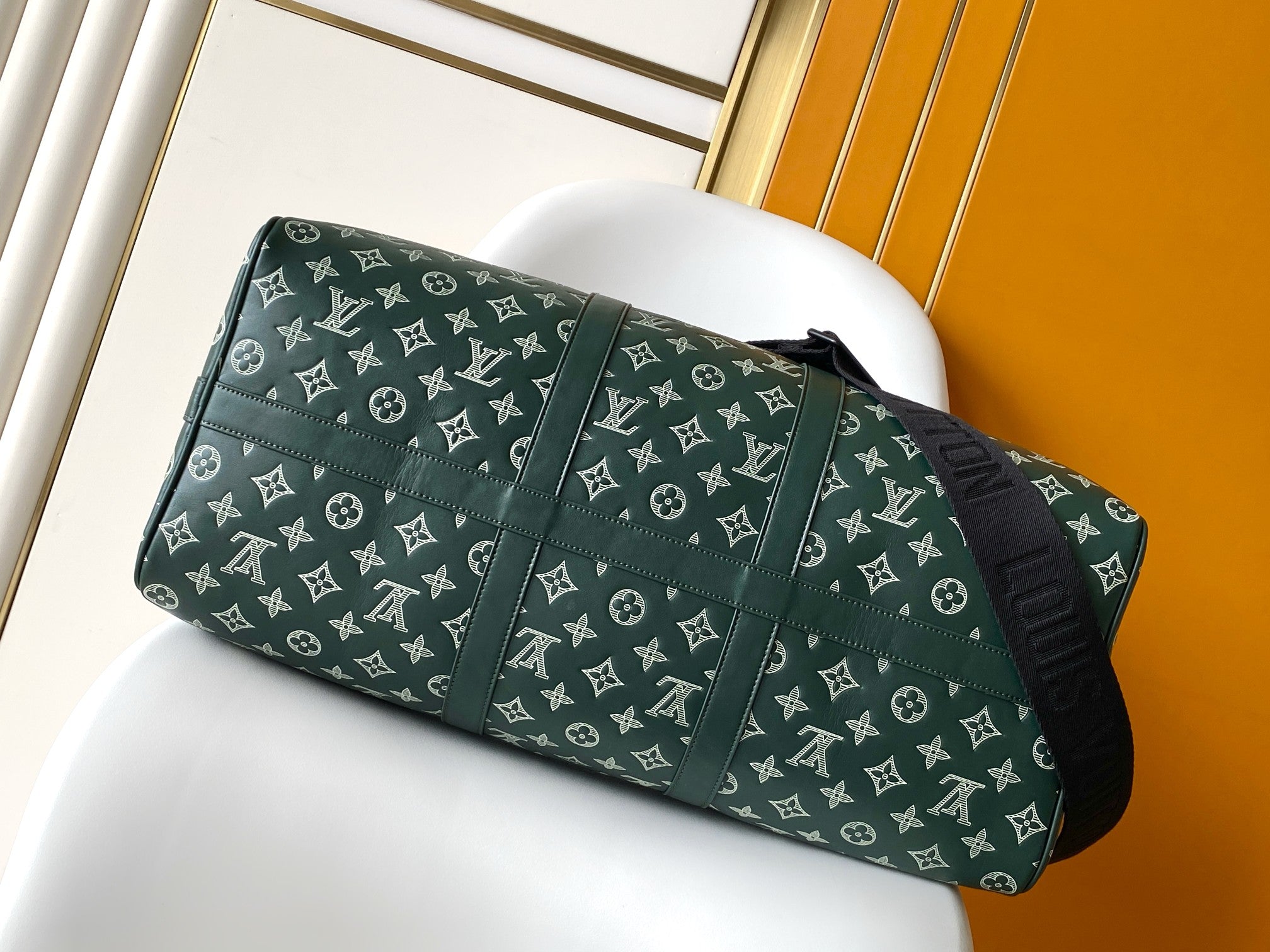 LV Top Grain Leather Travel Bag