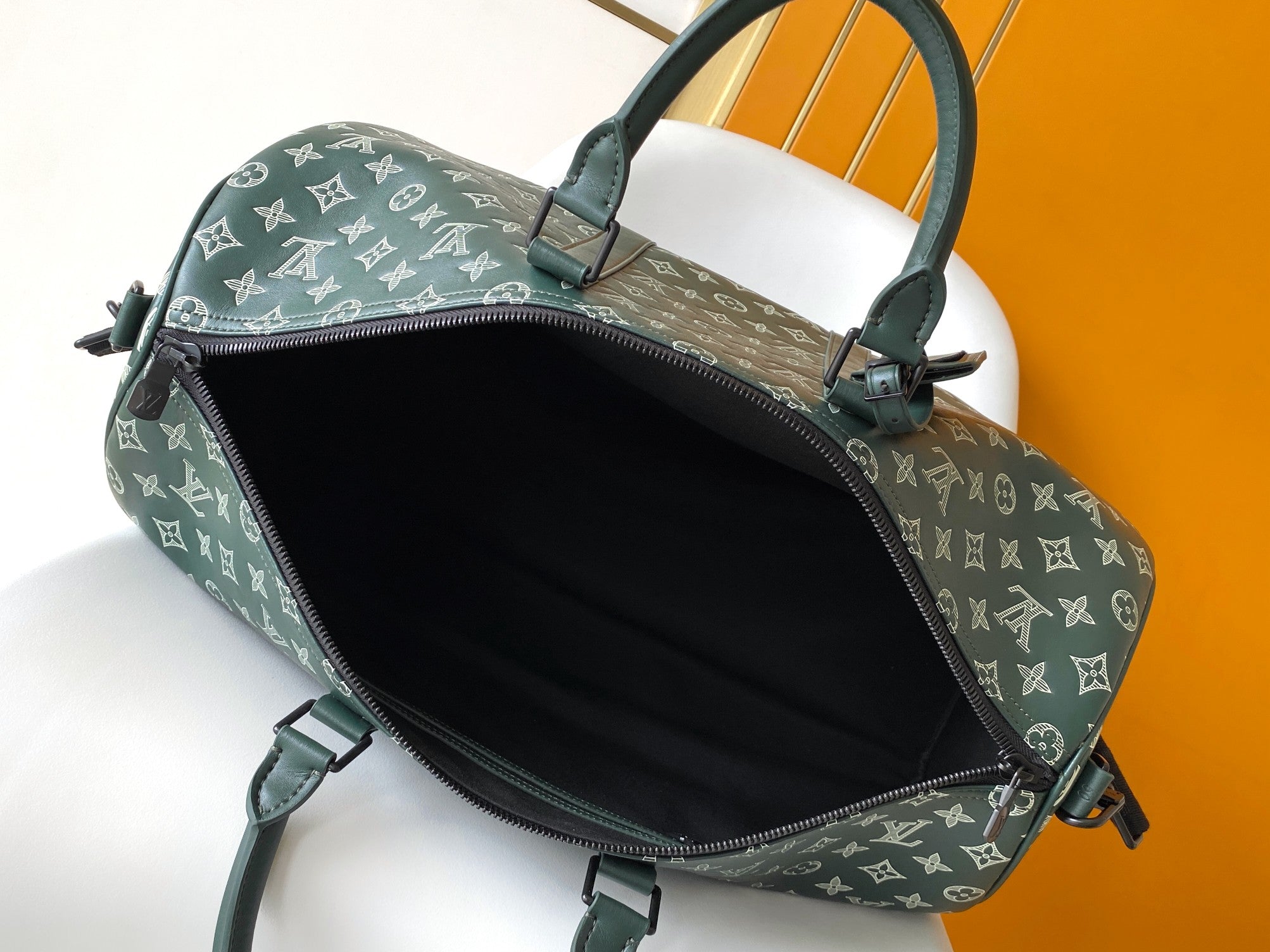 LV Top Grain Leather Travel Bag