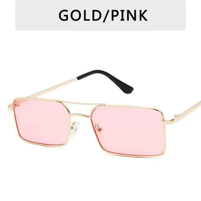 Vintage Square Women Sunglasses Metal UV400 Sun Glasses