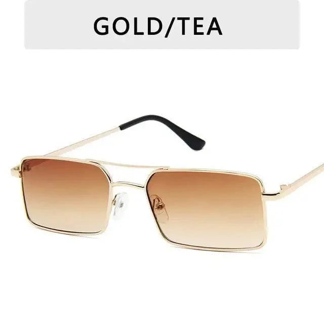 Vintage Square Women Sunglasses Metal UV400 Sun Glasses